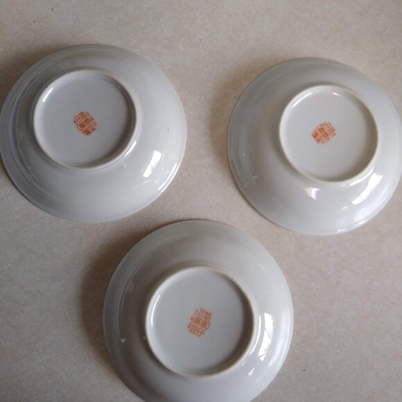 medium side dish low bowl Jingdezhen Wan Shou Wu Jiang Mun Shou - Picture 5 of 7